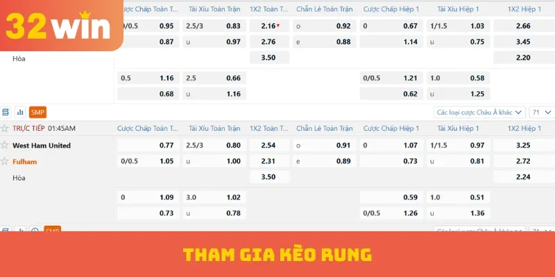 Tham gia kèo rung